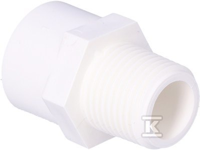 ZŁĄCZKA Z GWINTEM WKRĘTNA KW/GZ PVC 1 ZŁĄCZKA Z GWINTEM WKRĘTNA KW/GZ PVC 1