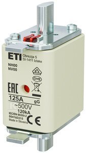 NH00 GG 125A/500V WKŁ.ZWŁ. KOMBI NH00 GG 125A/500V WKŁ.ZWŁ. KOMBI