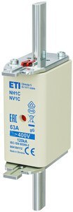 WKŁADKA NH1C GG 63A/400V WKŁADKA NH1C GG 63A/400V