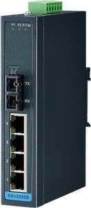 SWITCH 4X10/100MBPS, 1XFIBER MM
