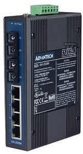 SWITCH 4X10/100MBPS, 2XFIBER MM SC