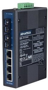 SWITCH 4X10/100MBPS, 2XFIBER SM SC