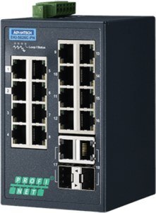 SWITCH PROFINET 16X10/100MBPS 2XSFP TEMP