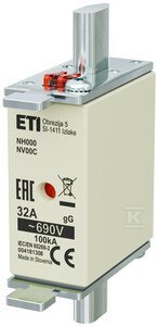 WKŁADKA NH000 GG 32A/690V