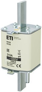 WKŁADKA NH2/K GG 315A 690V