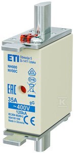 WKŁADKA NH000 GG 35A/400V WKŁADKA NH000 GG 35A/400V