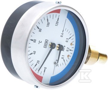TERMOMANOMETR WP80R R1/2 0,4MPA/120ST.C TERMOMANOMETR WP80R R1/2 0,4MPA/120ST.C